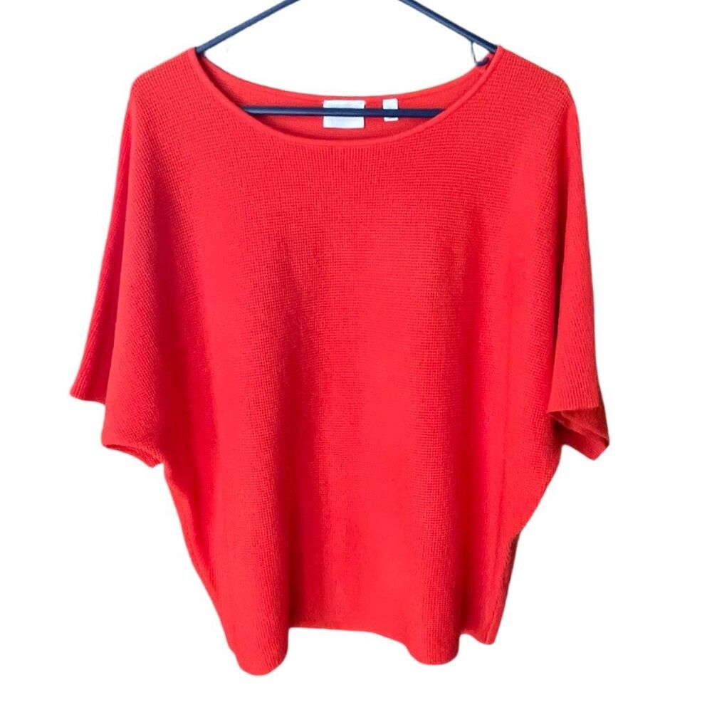 Cyrus Red Knit Scoop-Neck Sweater
